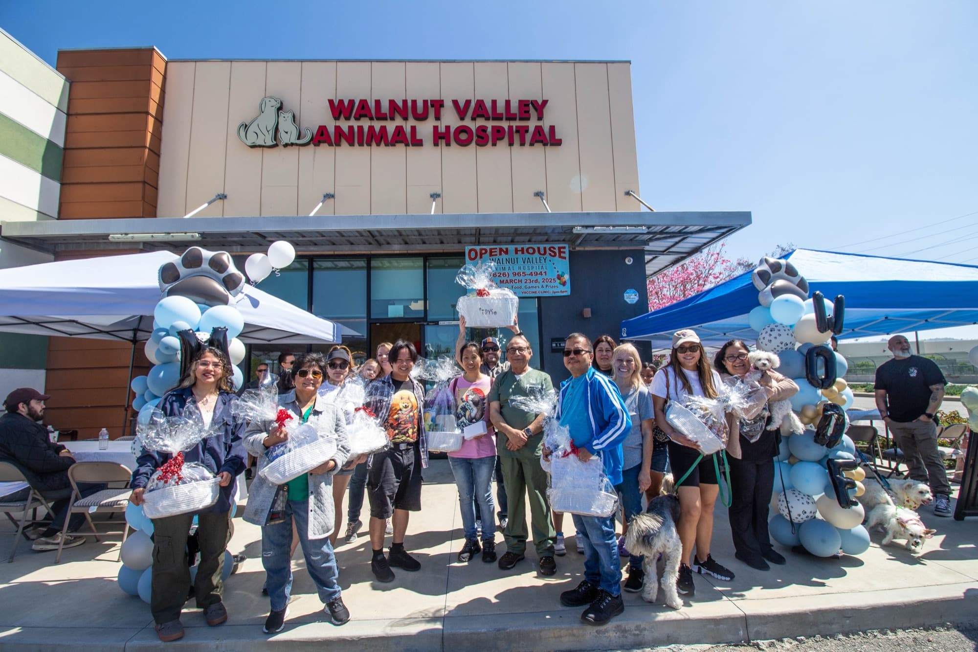 The Walnut Valley Animal Hospital team standing outside the facility in West Covina, CA
